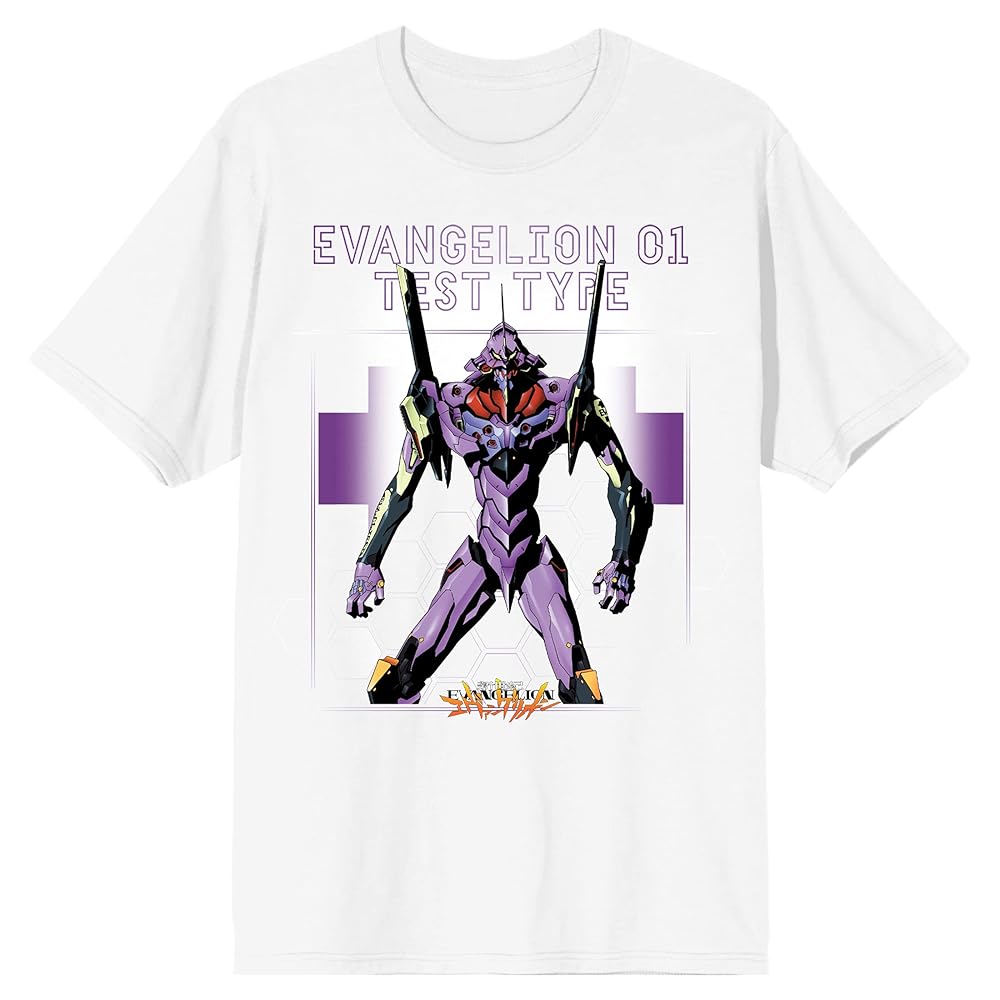 Neon Genesis Evangelion Anime 01 Test Type White Shirt- S